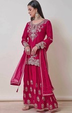 Designer Indian Pakistani top plazzo Bollywood Dress Party Wear Suit wedding