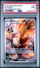 2025 POKEMON DRI EN-DESTINED RIVALS ILLUSTRATION RARE #192 BLAZIKEN PSA 9