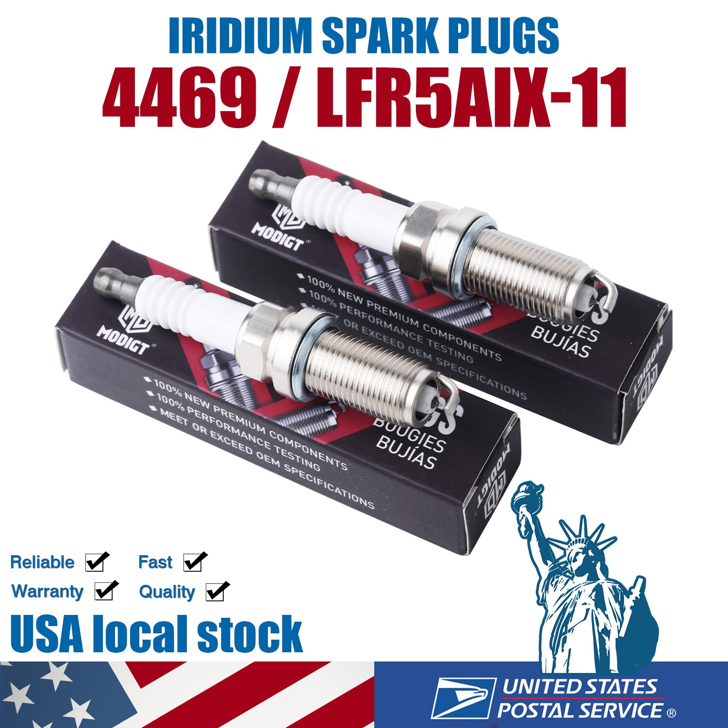 8Pcs OEM LFR5AIX-11 4469 Iridium Spark Plugs Fit For Ram 1500/2500/3500/5500 US