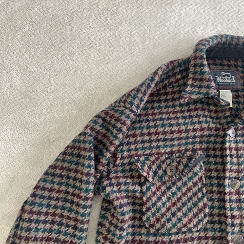 Vintage Woolrich Shacket Men’s 4 Pocket Multicolor Wool Blend Size Medium - Picture 5 of 13