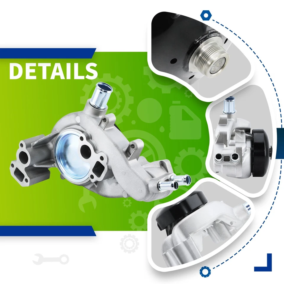 Water Pump with Gasket for 07-20 Chevrolet Silverado Express 1500 2500 3500 4500 - Image 2 of 4