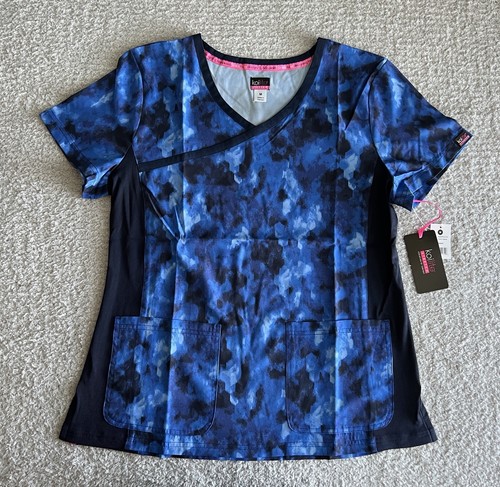 Koi Lite Scrub Top Damen Gr. Medium Blau Raquel Camo Visions Stretch Pflege - Bild 1 von 11