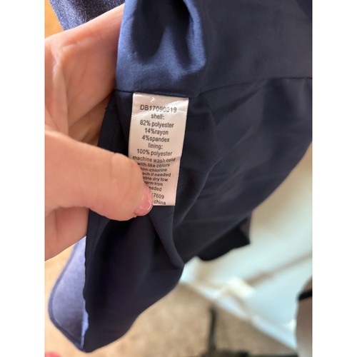 Downeast Damen Fit and Flare Rüschensaum blau Kurzarm Kleid M 6-10 - Bild 5 von 5