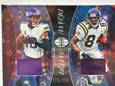 2024 Panini Illusions - Déjà Vu Randy Moss, Justin Jefferson #DV-MIN (MEM) /199