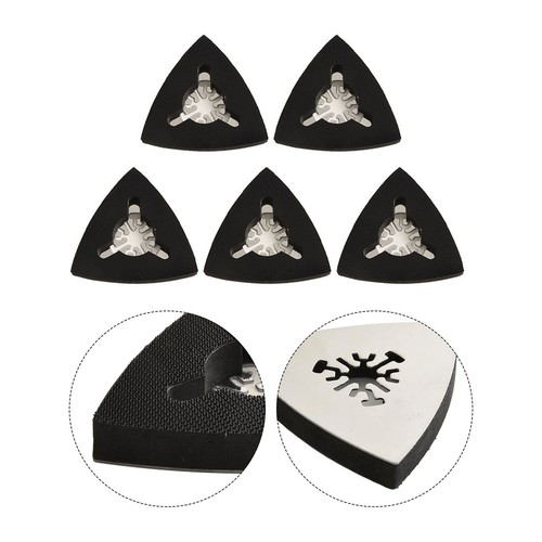 5*Triangular Sanding Pads For Oscillating Multi Tool Hook &Loop Sanding Disc KIT - Picture 2 of 16