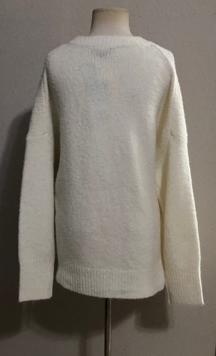 NWT Antonio Melani "L" Shimmering Ice Lorella  Acrylic Blend Ivory Sweater $89 - Picture 6 of 13