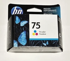 Genuine HP 75 tri-color ink cartridge NEW SEALED expiration date 2018