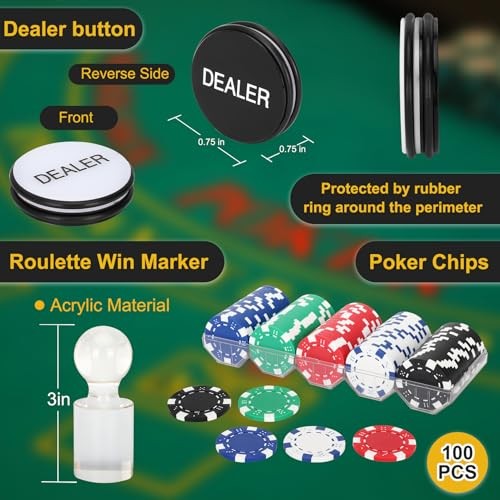 Luxurious Roulette Wheel Game Set,11 inches Soild Wood Casino Grade Roulette - Bild 7 von 8
