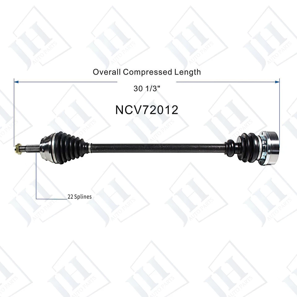 Eje CV pasajero delantero derecho original para Volkswagen Derby Jetta Golf 90-05 tracción delantera Foto 2 de 4