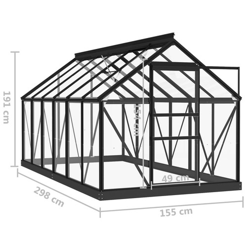 Gewächshaus Tomatenge wächshaus Alu Glas Treibhaus Pflanzenhaus Glashaus 1-3.95m - Bild 28 von 49