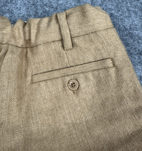Janie Jack Boys Dress Pants Lined Wool Cuffed Flannel Trouser Tan Holiday 5 5T - Picture 5 of 12