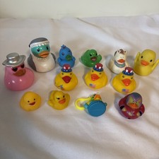 Rubber Ducks Assorted Colorful Lot of 13 Toys Jeep