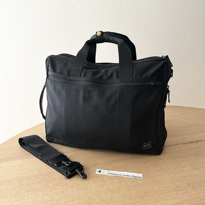 #ad Porter Yoshida Stage 3Way Briefcase logo Nylon black business Bag Mens Used $170.00