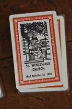 Vintage St Wenceslaus Church Spillville IA Advertsing Deck of Cards