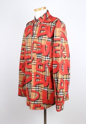 Burberry Graffiti Checked Shirt XXL 12345 71808905 | eBay