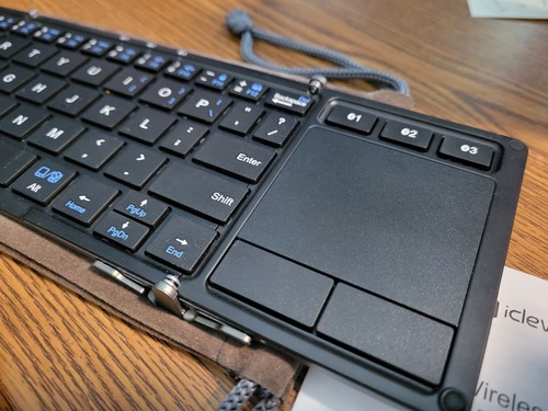 NEW iclever IC-BK08 Tri-folding Wireless Keyboard with Touchpad - Picture 4 of 9