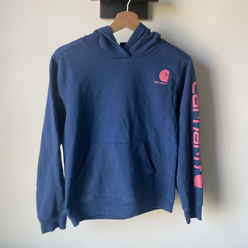 Sudadera con Capucha Grande 12 Letras Azul Rosa Carhartt Niñas - Imagen 1 de 3