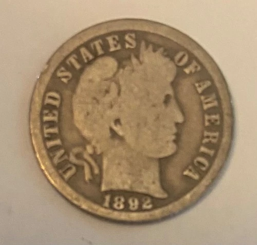 1892-O Barber Dime — photo from the most recent tracked eBay sale
