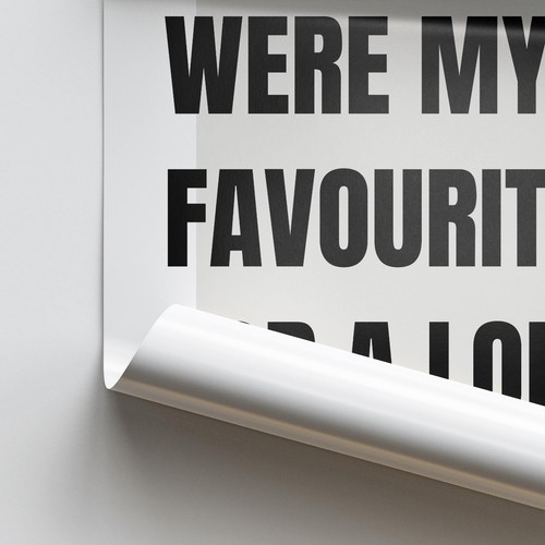 My Favourite For A Long Time - Bold Poster: Lyric-Inspired Wall Art, Music - Picture 4 of 9