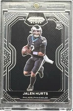 Jalen Hurts RARE ROOKIE RC BLACK CHROME INVESTMENT CARD PANINI EAGLES  MVP MINT