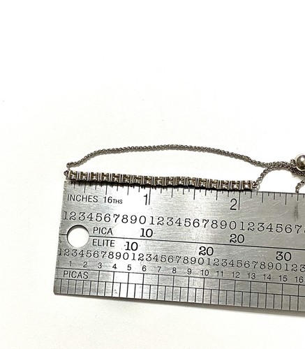 NEU Diamant Sterlingsilber 1/10 ct cttw 13/ij Diamant Plättchen Bolo Armband - Bild 12 von 12