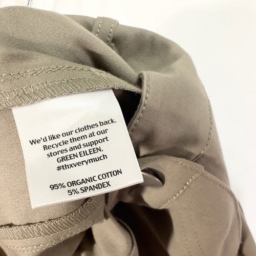Eileen Fisher Pantalone Medio Caviglia Cropped Misto Cotone Biologico Elasticizzato 1621 - Foto 8 di 8