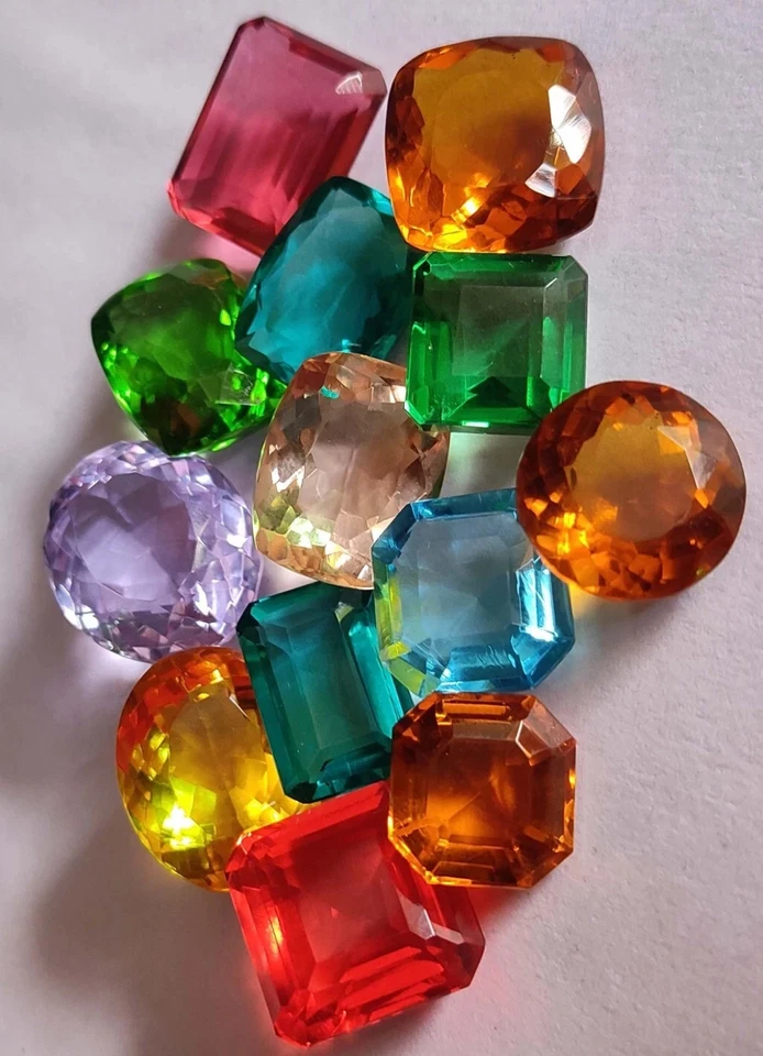 Citrine, Topaz, Amethyst & Alexandrite Gemstone Mix Color & Cut Gemstones Lots - Image 2 of 4