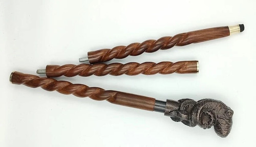 Antique Finish Metal Octopus Head Handle Wooden Walking Stick-Cane New Handmade - Picture 3 of 10