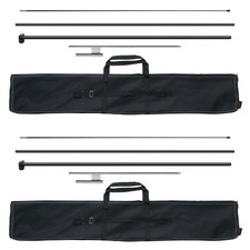 [New]VEVOR Feather Flag Pole Kit,2 Packs Swooper Flag Pole 12.7 ft,Sign Flag Pol