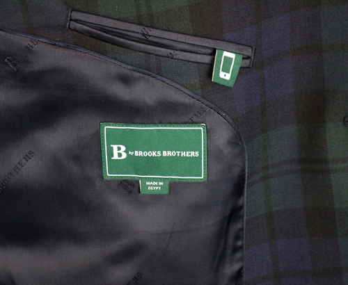 B Brooks Brothers Sport Coat 42 R Mens Navy Green Plaid Wool 2 Button Blazer New - Picture 2 of 14