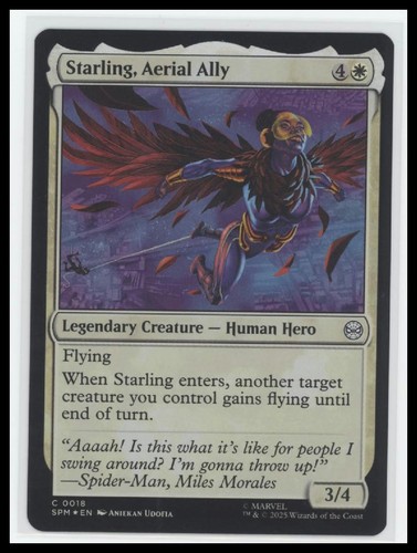 🦅 MTG Marvel’s Spider-Man Starling, Aerial Ally Foil – Uncommon Universes Beyon - Picture 1 of 2