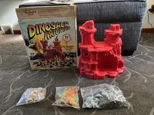 Tim Mee Toys Dinosaur Mountain Playset Box Sealed Figures Cavemen USA 5745
