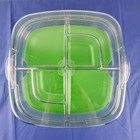 Pampered Chef Large Square Cool and Serve Divider Tray & Inserts Veggie Snacks