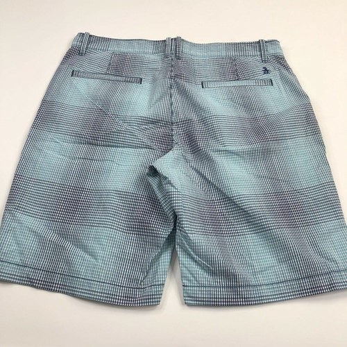 Penguin Men's Shorts Blue Plaid Chino Size 34 (fits 35W) EUC - Picture 4 of 6