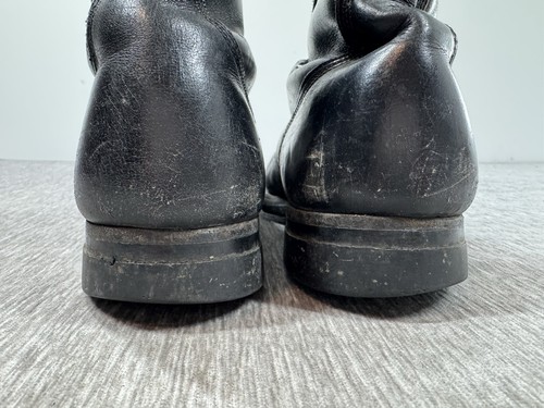 Botas de Piloto Militar Vintage Panco Negras Talla 8 Era Vietnam 7-63 Cremallera Cuero - Imagen 11 de 21