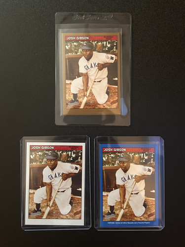 2006 Topps Bazooka Josh Gibson Gold Chunks Parallel + Two Additional Versions - Picture 1 of 8