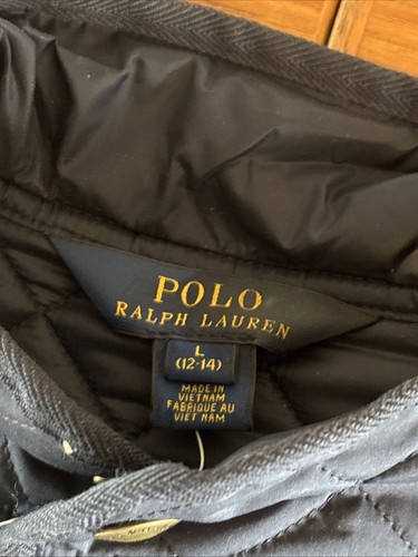 NWT Polo Ralph Lauren Girls Diamond-Quilted Navy Blue Vest size L (12-14) - Picture 6 of 12