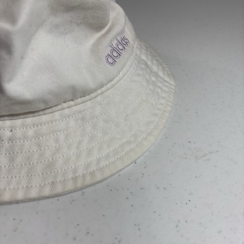 Adidas AEROREADY Bucket Hat White Purple Letters Women's One Size Canvas READ! - Picture 7 of 10