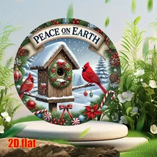 2D Wall Art, Peace on Earth - Aluminum Foil Art Round Aluminum Metal Wall Decora