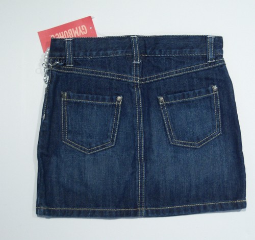 NWT Gymboree Tres Fabulous Size 6 Denim Jean Skirt with Pearl Chain Trim - Picture 2 of 2