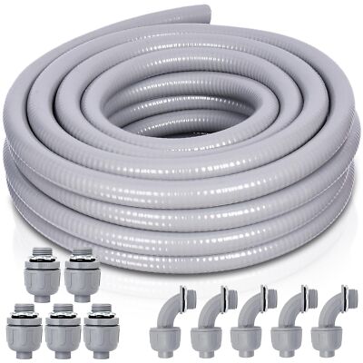 Liquidtight Conduit And Connector Kit 1/2 Inch 25 Ft Non Metallic Liquid Tight E