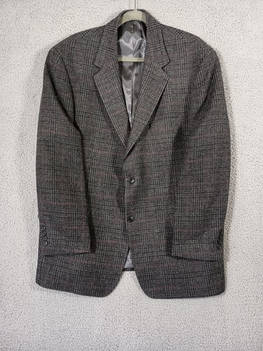 Chereskin Lambswool Blazer Men 46 R Gray Plaid Sportscoat Academia Professor - Bild 13 von 15