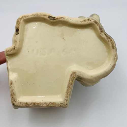 Shawnee Pottery Planter Dog Pekingese Hound Puppy Love Romantic Vintage USA #611 - Picture 6 of 11