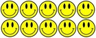 10x40mm Happy Yellow Face retro cool music acid fun laptop emoji laptop house