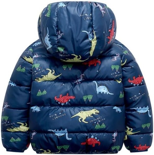 Toddler Baby Boy Girl Winter Cartoon Windproof Coat Hooded Warm Outerwear Jacket - Picture 7 of 10