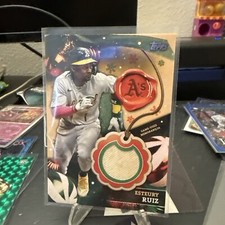 Esteury Ruiz 2024 Topps Holiday Relic Player Worn #RC-ER Athletics