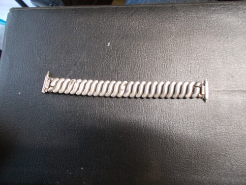 Men's 15mm 6 inch sterling silver watch band bracelet 25.5 grams - Picture 7 of 9