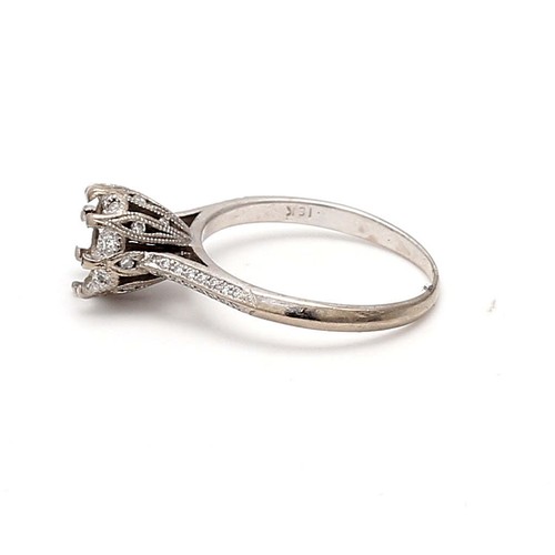 TACORI 0.36 Carat Round Brilliant G VS1 Diamond 18k White Gold Engagement Ring - Picture 3 of 10