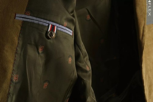 TOMMY HILFIGER MEN'S MODERN FIT CORDUROY JACKET COLOR KHAKI SIZE 44S NEW - Picture 6 of 6