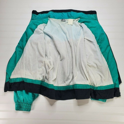 CHAQUETA CHÁNDAL CORTAVIENTOS Out Brook años 80 de colección para mujer grande bloques de colores nítidos! - Imagen 4 de 4